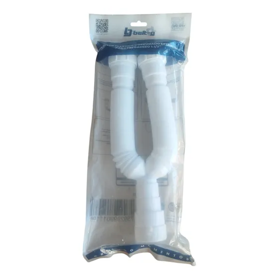 Colector Plástico Corrugado Para Fregadero Doble De 1.1/2 