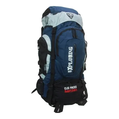 Mochila De Camping Horizon Exploring 55l Mc5389 - Clio Style Cor Azul Desenho do tecido Liso