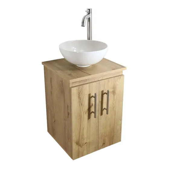 Combo Mueble Para Baño Flotante Grifería 38x35 Cm Mini