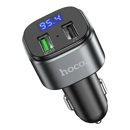 Cargador Carga Rápida Para Auto Transmisor Bluetooth Fm Qc3. Color Negro