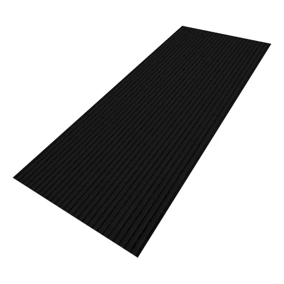 Passadeira Emborrachada Soft Antiderrapante 45cm X 2 Metros Comprimento 2 M Cor Preto Desenho Do Tecido Liso Largura 45 Cm