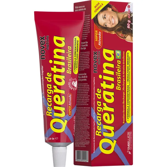 Recarga De Keratina Brasileña Novex 80g