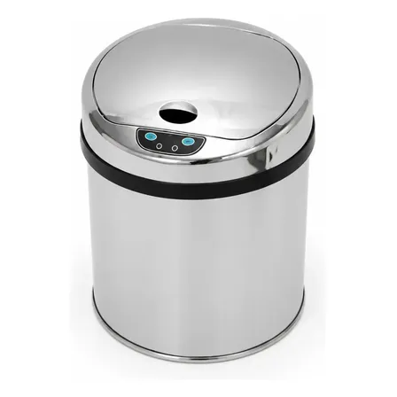 Lixeira Automática Inox 6 Litros Premium Sensor Banheiro Kazalinda