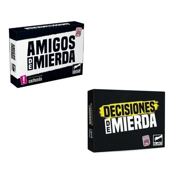 Amigos De Mierda + Decisiones De Mierda Cartas Bureau Fiesta