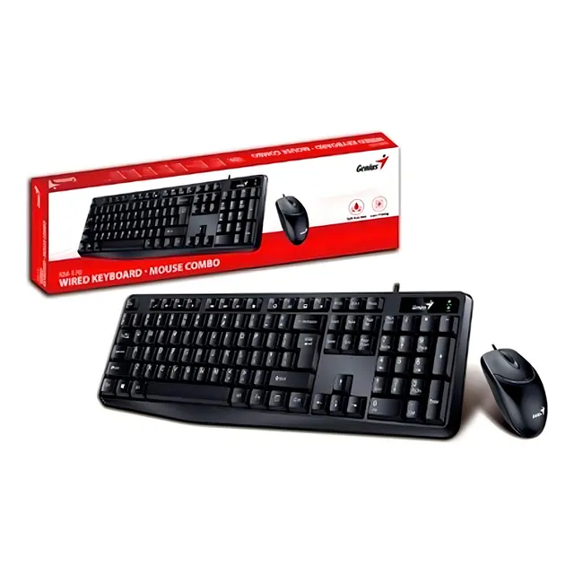 Combo Teclado + Mouse Genius Km-170 Color del mouse Negro Color del teclado Negro