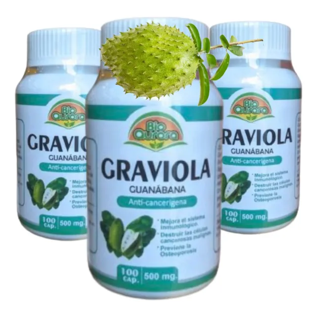 Graviola/guanábana Pack 200 Cápsulas Con Registro Sanitario