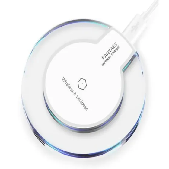 Cargador Wireless Inalámbrico Universal Qi Norcel Plato Transparente Blanco | Cuotas sin interés