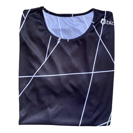 Remera Deportiva Hombre Negra Bloom M