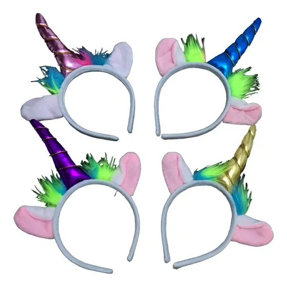 Cintillo De Unicornio Con Flores