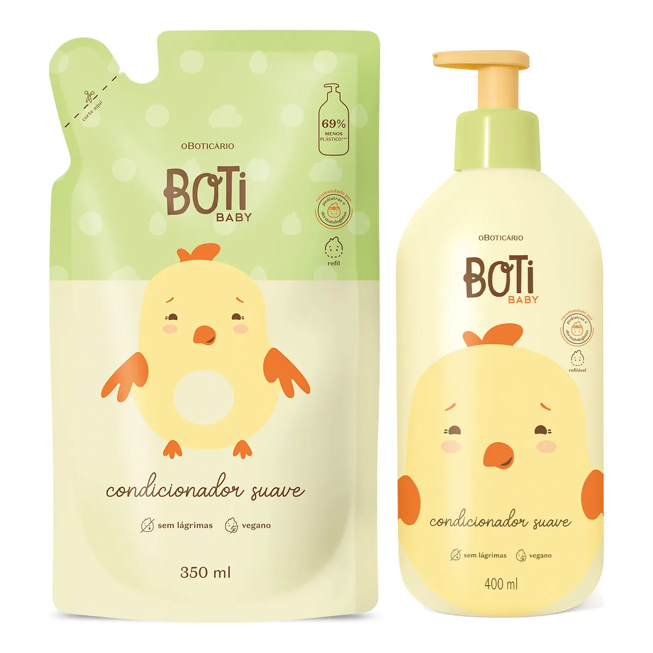 Combo Boti Baby Condicionador Suave 400ml + Refil 350ml