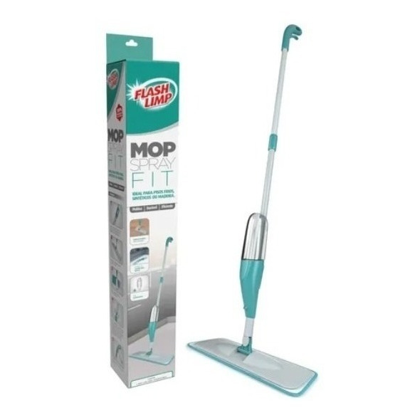 Mop Spray Fit Vassoura Rodo Magico Flash Limp Limpeza Cor Cinza/verde Mop Spray Fit Vassoura Rodo Magico Flash Limp Limpeza Cor Cinza/verde