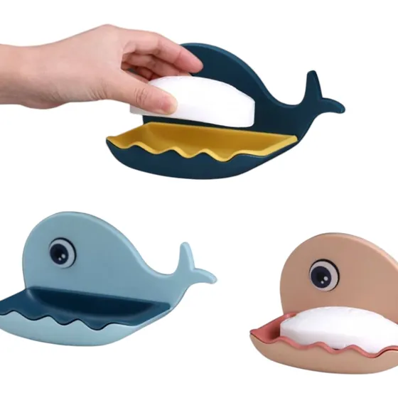 Linda Y Práctica Jabonera Forma De Ballena.decora Tu Baño