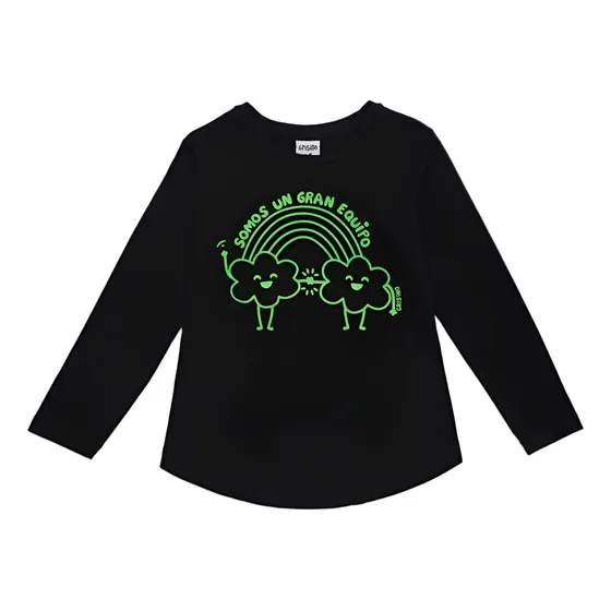 Remera Nena Bebe Grisino Algodón Estampado Fluor 