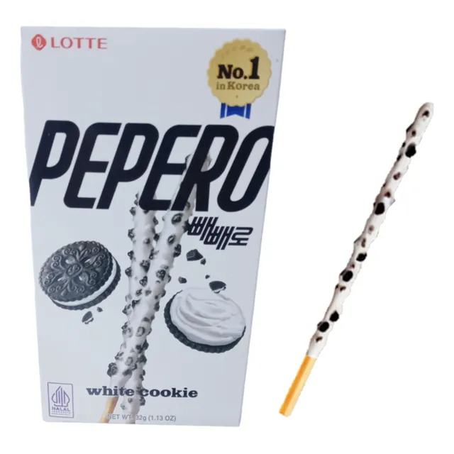 Pepero  Galleta Con Chocolate Y Trozos Oreo 32g Lotte