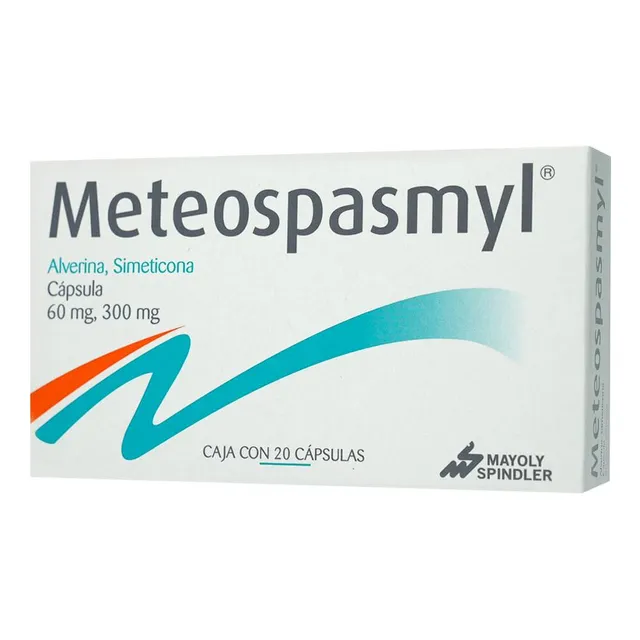 Meteospasmyl Cápsula 60 Mg/300 Mg, 20 Cápsulas