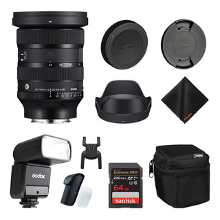 Lente Sigma F2.8 Dg Dn Para Sony E Flash Godox Tt350s Lente Sigma F2.8 Dg Dn Para Sony E Flash Godox Tt350s