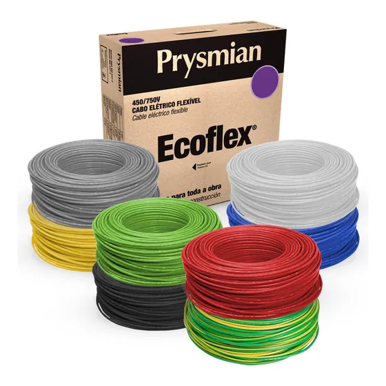 Cabo Flexível Ecoflex 1,50mm 70g 750v Cores 100m Prysmian