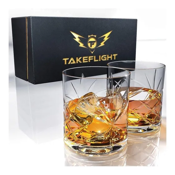 Par De Elegantes Vasos Para Amantes Del Whisky Día Del Padre
