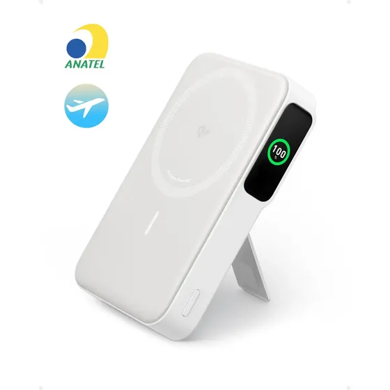 Carregador Portátil Indução Power Bank 10000mAh Bateria Magsafe Anker MagGo Qi2 Sem Fio Rápido 15W c