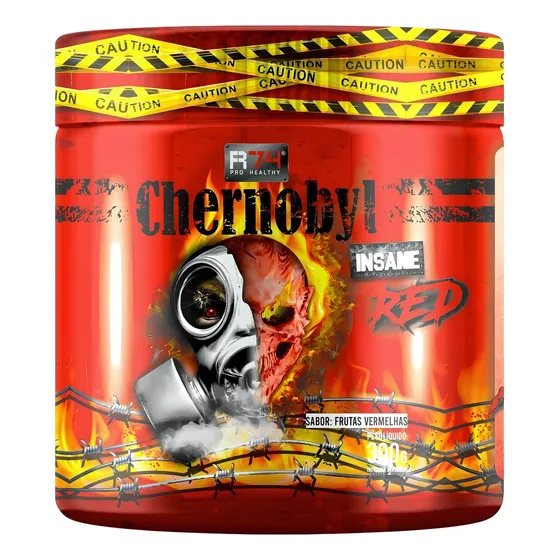 Pré Treino Chernobyl Insane Red 300g - Frutas Vermelhas