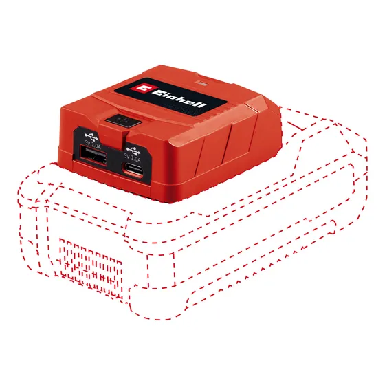 Einhell TC-CP 18 Li de 18V adaptador rojo de batería