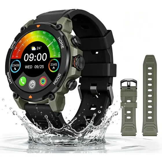 Smartwatch Aurafit G6 Verde Militar Whatsapp Com 5atm E Gps