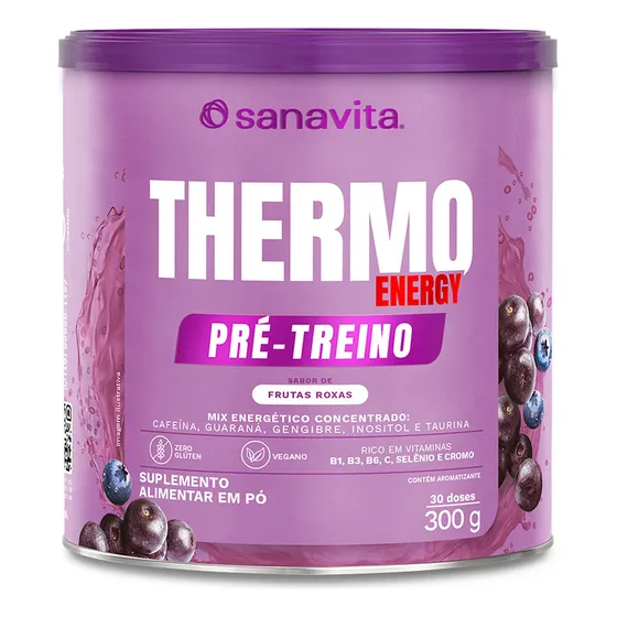 Termogênico Thermo Energy 300g - Sanavita Sabor Frutas Roxas