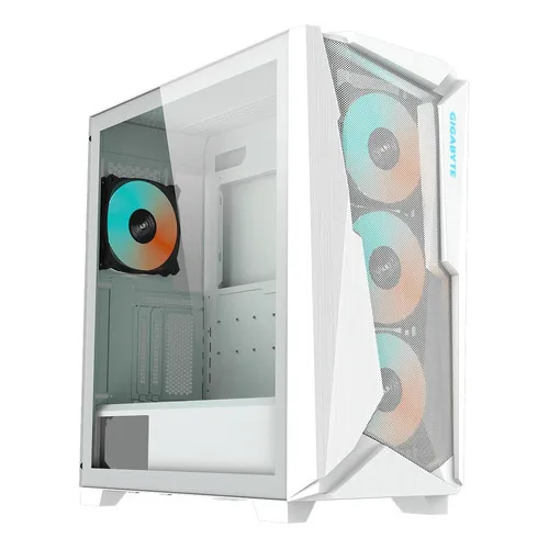 Gabinete Gigabyte C301 Glass White 4 Ventiladores Color Blanco