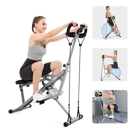 Máquina De Agachamento E Remo Fed Fitness 2 Em 1 - 150kg Cinza