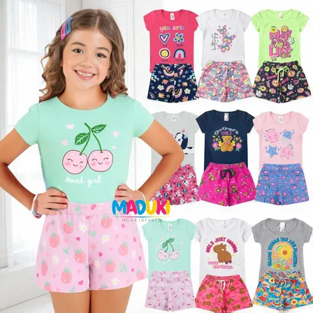 Kit 10 Peças Infantil Feminino Primavera Verão Premium