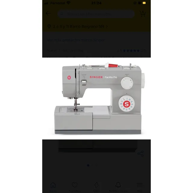 Máquina De Coser Recta Singer Facilita Pro 4423 Usada