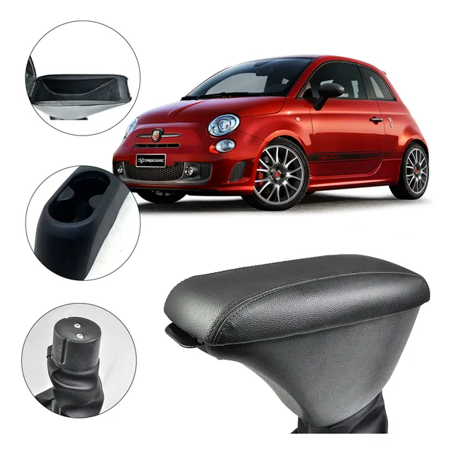 Apoio De Braço Fiat 500 2010 2011 Couro Cinza