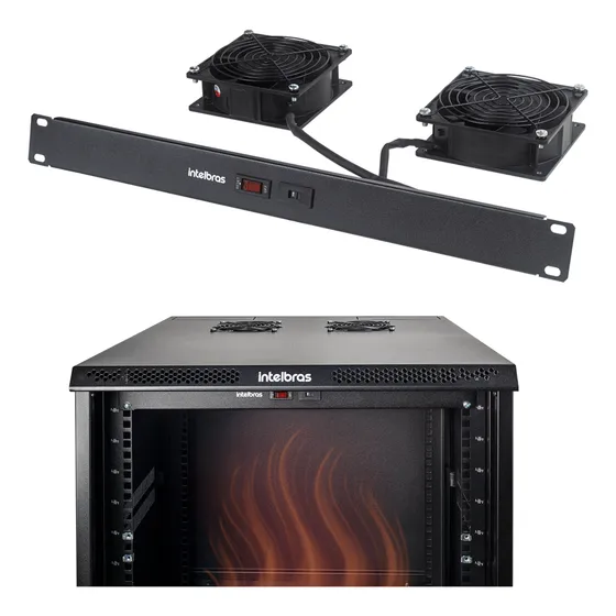 Kit Ventilação Para Racks Com 2 Ventiladores Kvr2v Intelbras