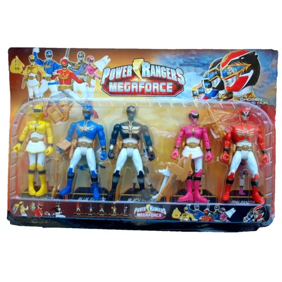 5 Muñecos Power Rangers Figura Juguete Niño