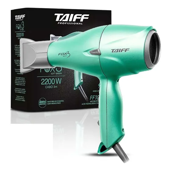 Secador De Cabelo Fox 3 2200w Soft Green Taiff