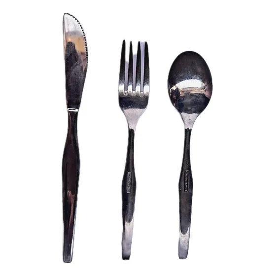 Set De 3: Cuchara, Tenedor Y Cuchillo By Cruz De Malta 18/10