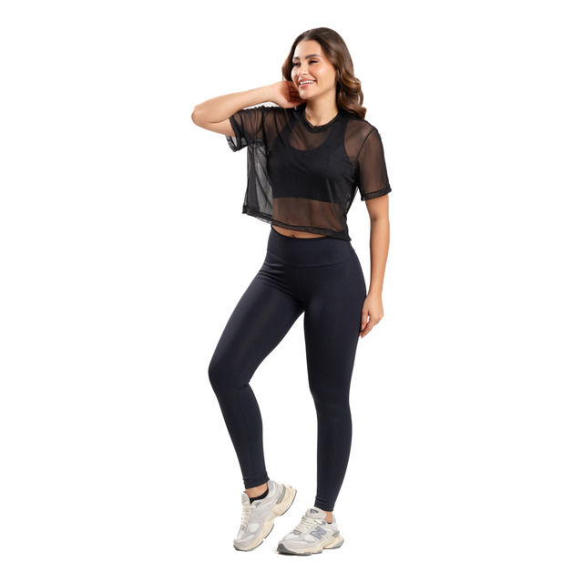 Blusa Tule Transparente Academia Feminina Esporte Fitness Blusa Tule Transparente Academia Feminina Esporte Fitness