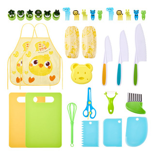 33pzs Juego De Cuchillos Seguros Para Cocinar Para Niños 33pzs Juego De Cuchillos Seguros Para Cocinar Para Niños