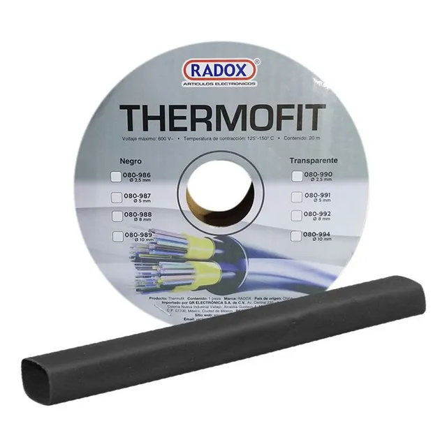 Rollo 20mts De Thermofit 4.8mm 3/16 Aislante Termocontractil