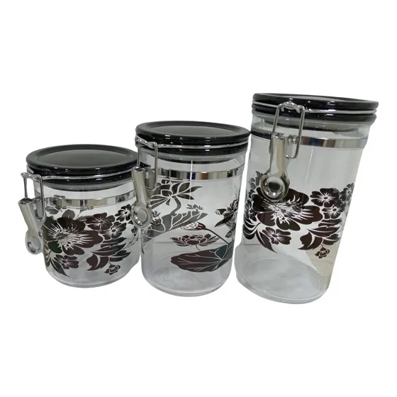 Set Recipiente Tarros Tapa Hermética Utensilios De Cocina