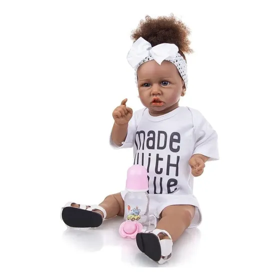 Bebe Muñeca Reborn Realista Cuerpo Entero De Silicona 55cm
