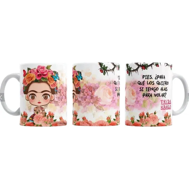 Kit Diseños Plantillas Tazas Frida Kahlo Sublimación M1