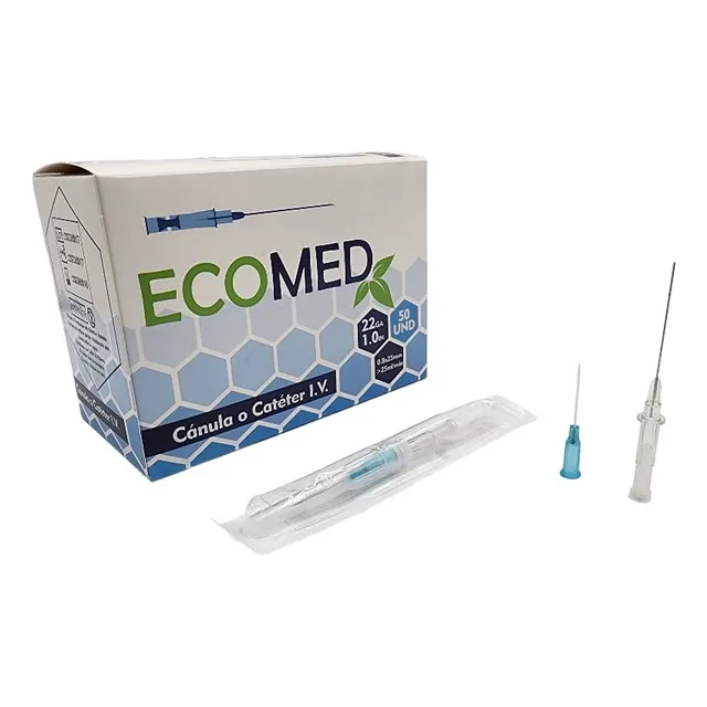 Catéter Intravenoso 22g Ecomed Jelco. Caja X 50