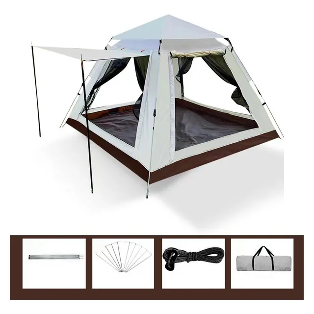 240×240cm 4-8 Personas Tienda Casa De Campaña Grande Camping