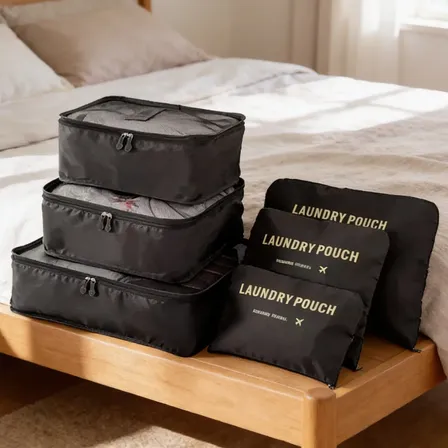 Set Organizador De Ropa Valija Viaje De 6 Bolsas Con Cierre