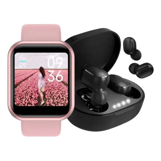 Relógio Smart  Digital D20 Masculino / Feminino + Fone S/fio