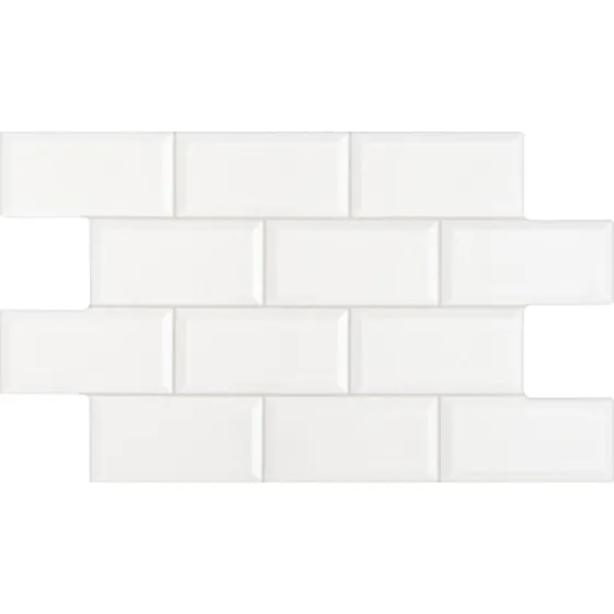 Ceramica Blanca De Pared Estilo Ladrillo Encastre 31x54