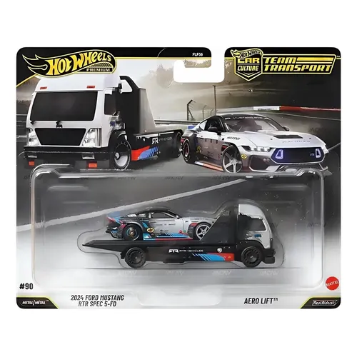 ミニカー 1:64 SCALE RACING TEAM TRANSPORTER Hot Wheels Team Transport 2024 Ford Mustang Rtr Aero Lift Z
