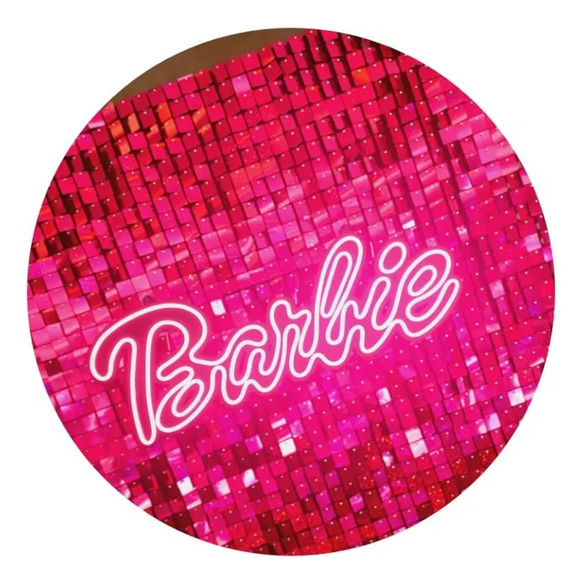 Alquiler Cartel Neon Barbie Fiesta Ambientación Rosa Cumple