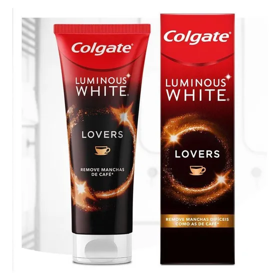Creme Dental Luminous White Lovers Café Branqueador Fresh Mint Creme 1 Unidade 70 g Colgate